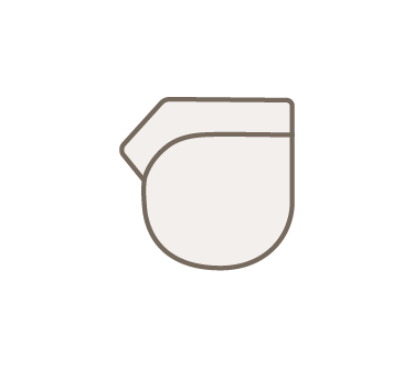 Bank90px 1,5 Zits Divan Rond XL Links